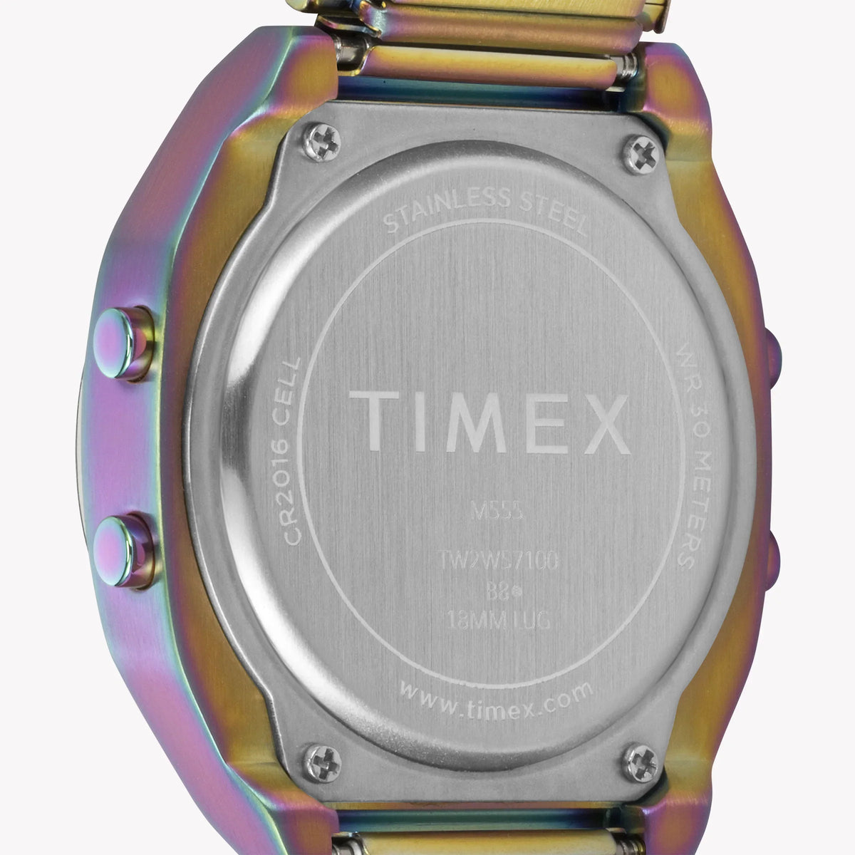 Timex Women's Purple Stainless Steel Watch, Digital Display | T80