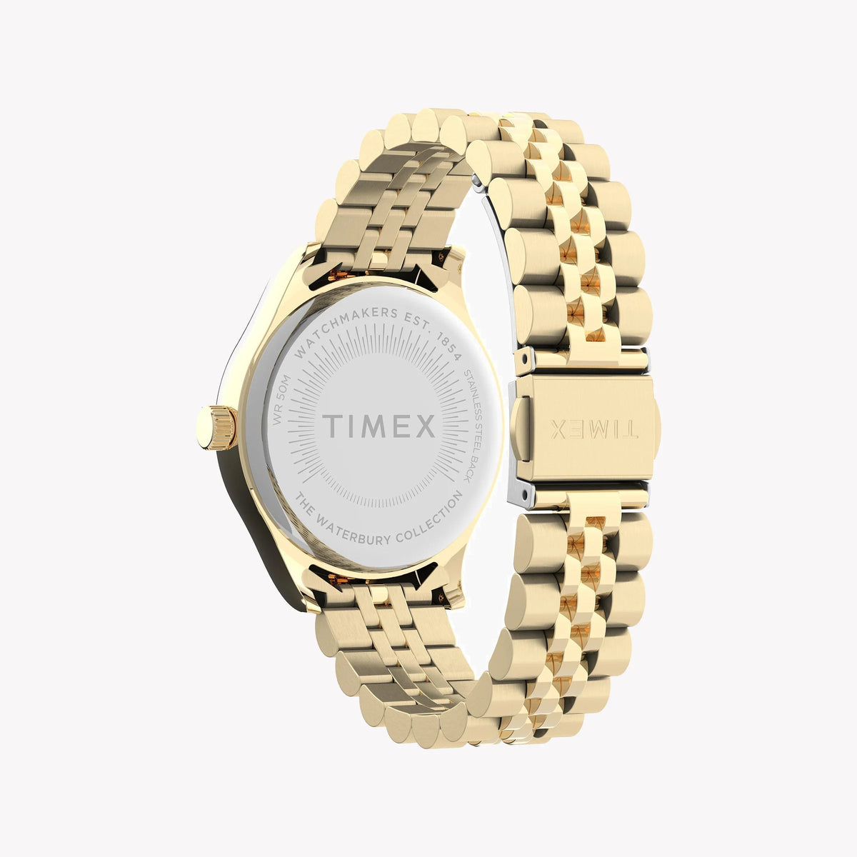 Timex Women's Gold Stainless Steel Watch, Off White Dial | Tw2u23200