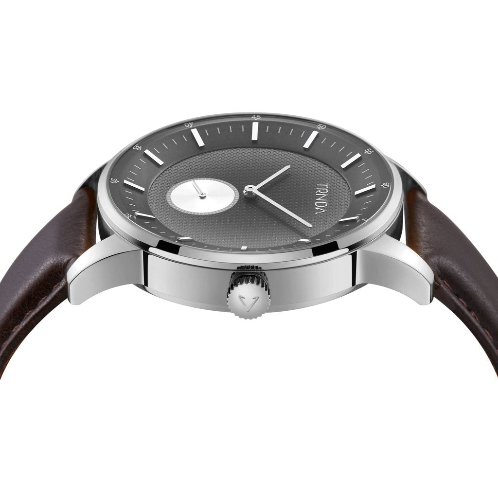 Trnda Men's Stainless Steel Watch, Black Dial | Trnd-M43-Bk