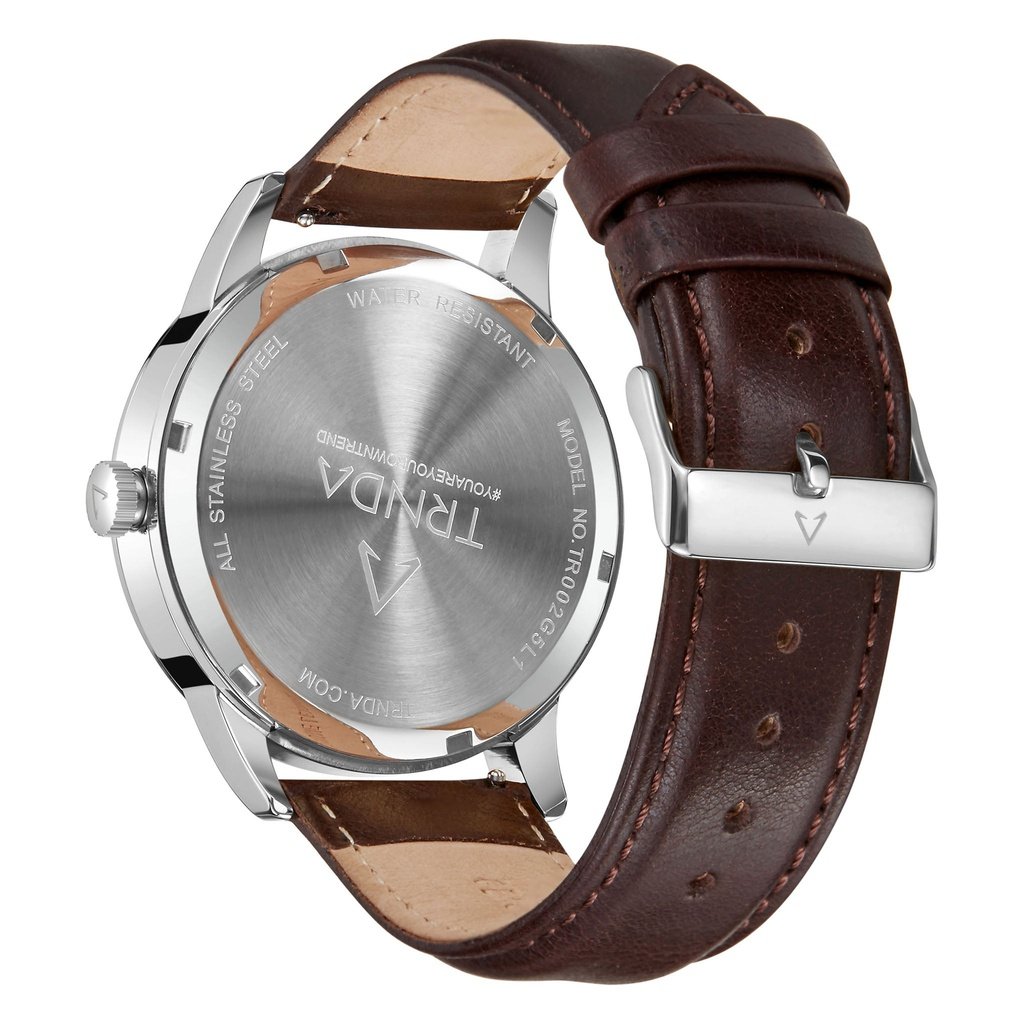 Trnda Men's Stainless Steel Watch, Black Dial | Trnd-M43-Bk